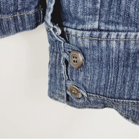 OUTER EDGE Vintage Button Front Blue Jacket Large - Picture 5 of 8